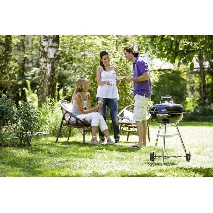 Barbacoa de carbón WEBER COMPACT KETTLE Ø47cm - Superficie de cocción: 43,5cm - Negra