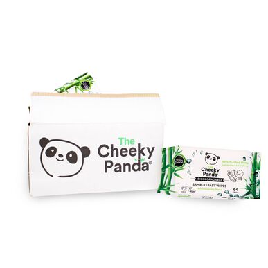 Cheeky Panda organski vlažni robčki iz 100 % bambusa, 12 x 64 kosov.
