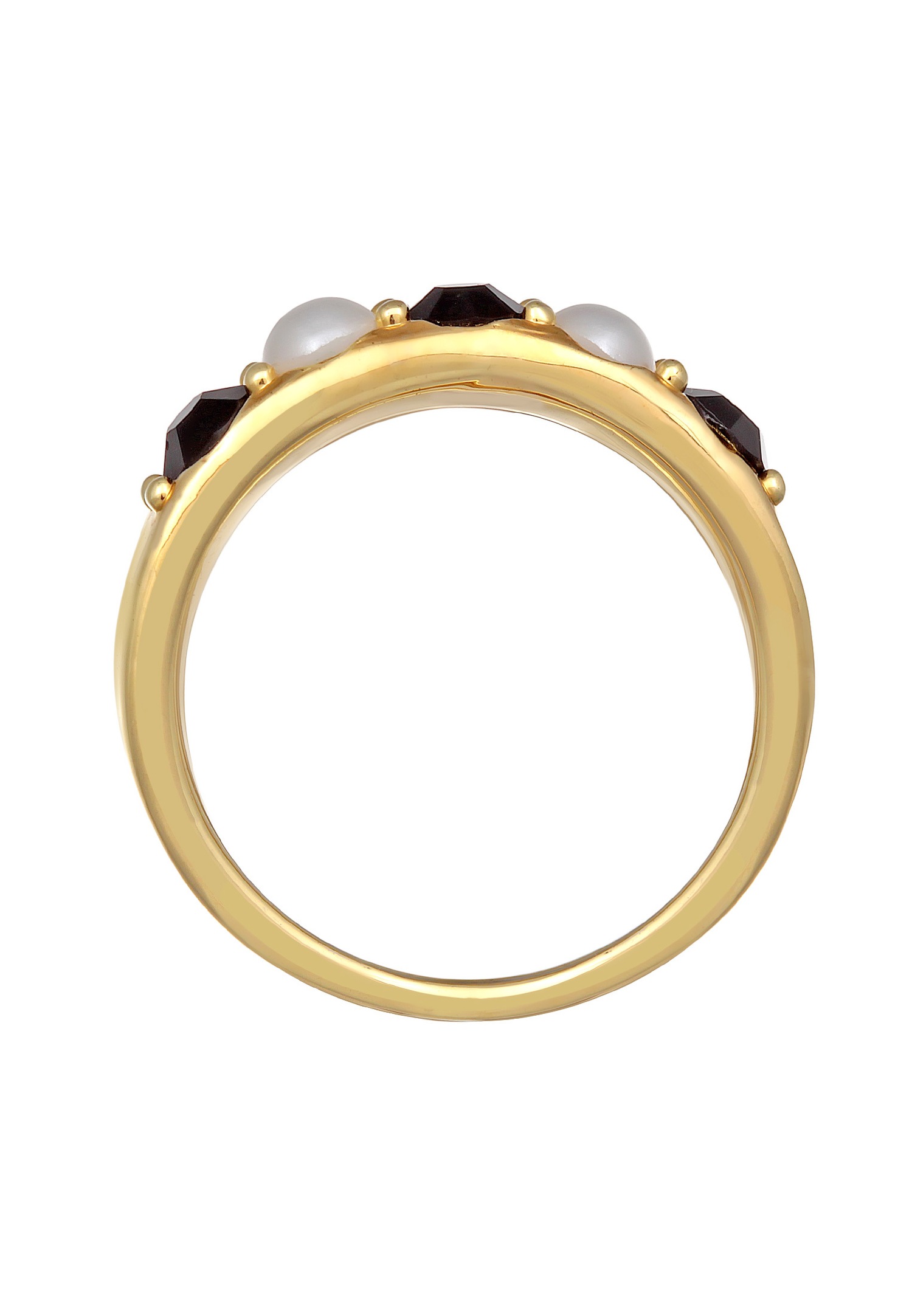 Elli Femmes Bande Perles de Verre Tendance Couleur Or avec Cristaux