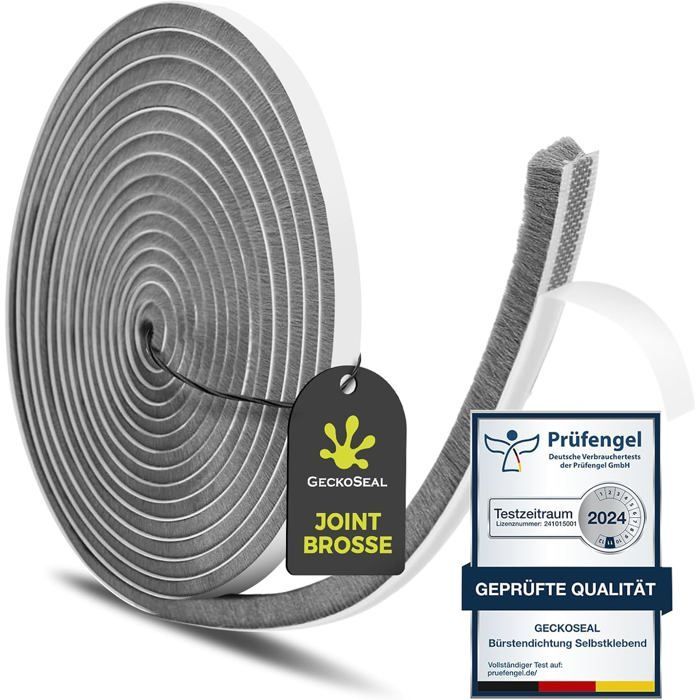 6M Boudin de Porte 9mm (l) x 5mm (H) Bande d'étanchéité autocollante Anti-poussière Coupe-vent Réduction du bruit Boudin de porte