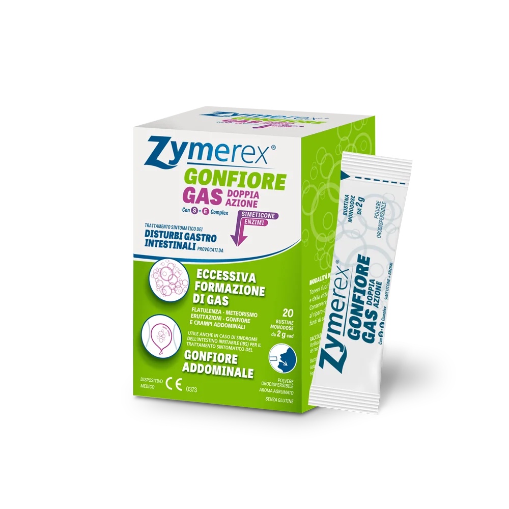 ZYMEREX Zymerex Double Effet Ballonnements Gaz 20 Sachets Ballonnements Abdominaux