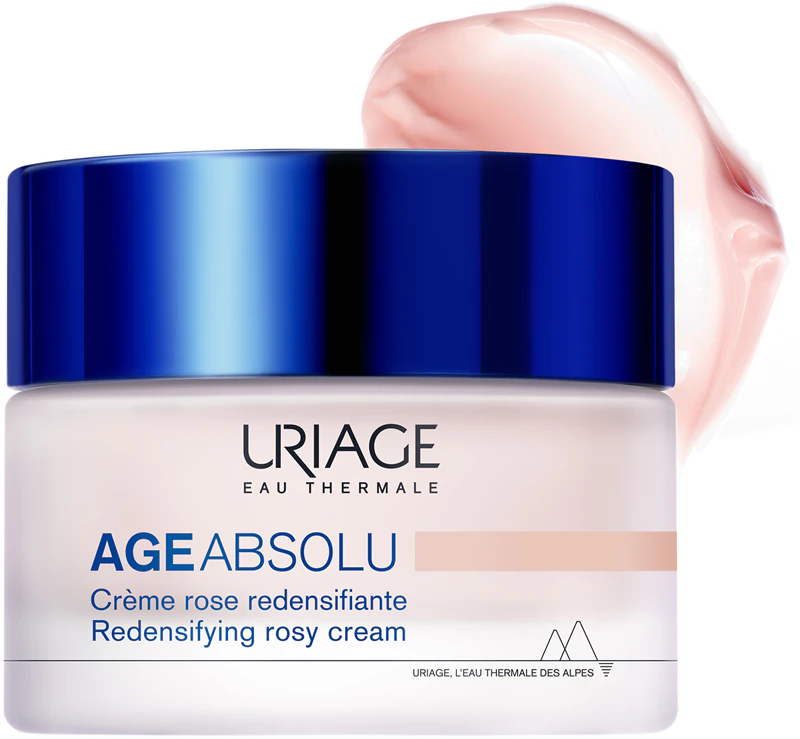 Uriage Age Absolu Redensifying Rosy Cream is een anti-rimpelcrème met een verhelderend effect, liftend effect en hyaluronzuur.