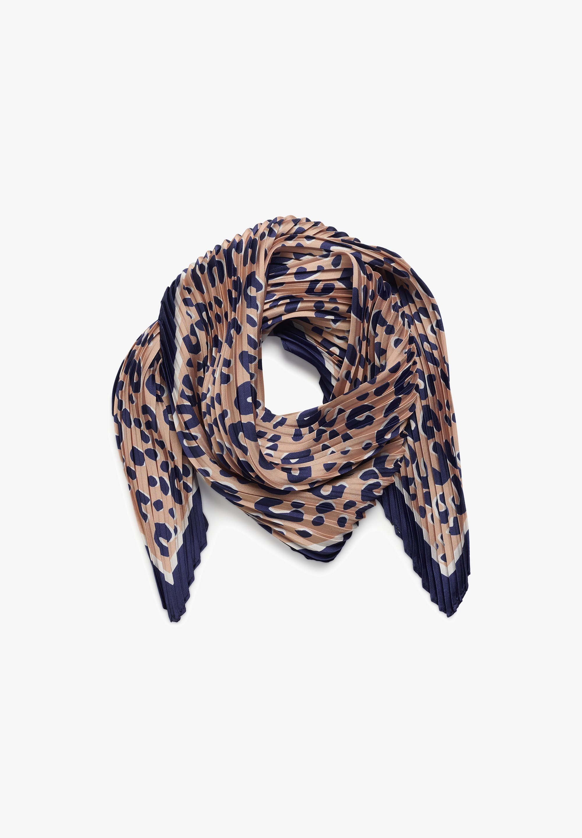 Kaffe Foulard - léopard gris-bleu à plumes