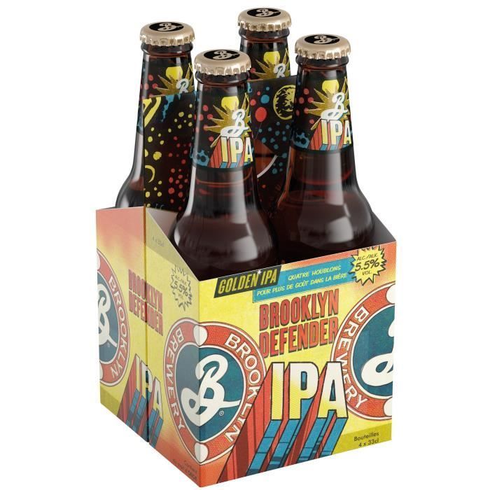 Brooklyn - Defender - Cerveza IPA - 5,5% vol. - 33 cl x 4