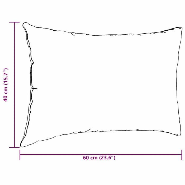 Coussins de canapé - vidaXL - Vert foncé - 60x40 cm - Housses amovibles - Rembourrage polyester - Usage intérieur