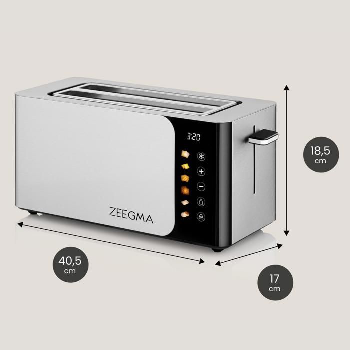 Toaster - ZEEGMA - Tostee Chef Smart - 4 slices - 1500 W - 6 browning levels