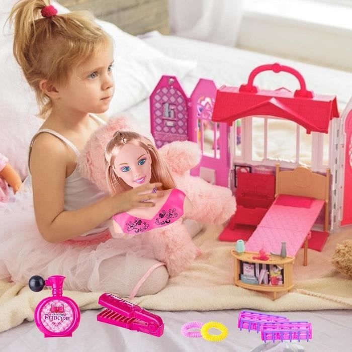 Tête à Coiffer Basic - Jouet de coiffure et de maquillage - 35 Accessoires Cheveux & Maquillage