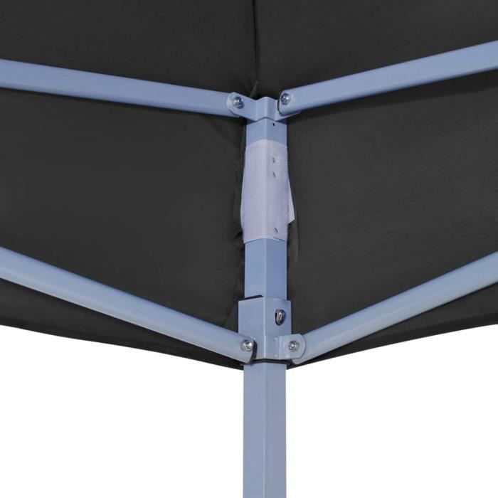 Techo para carpa de fiesta Home-7972 - Cenador de 3x3 m, negro, 270 g/m², para terraza, jardín o patio.