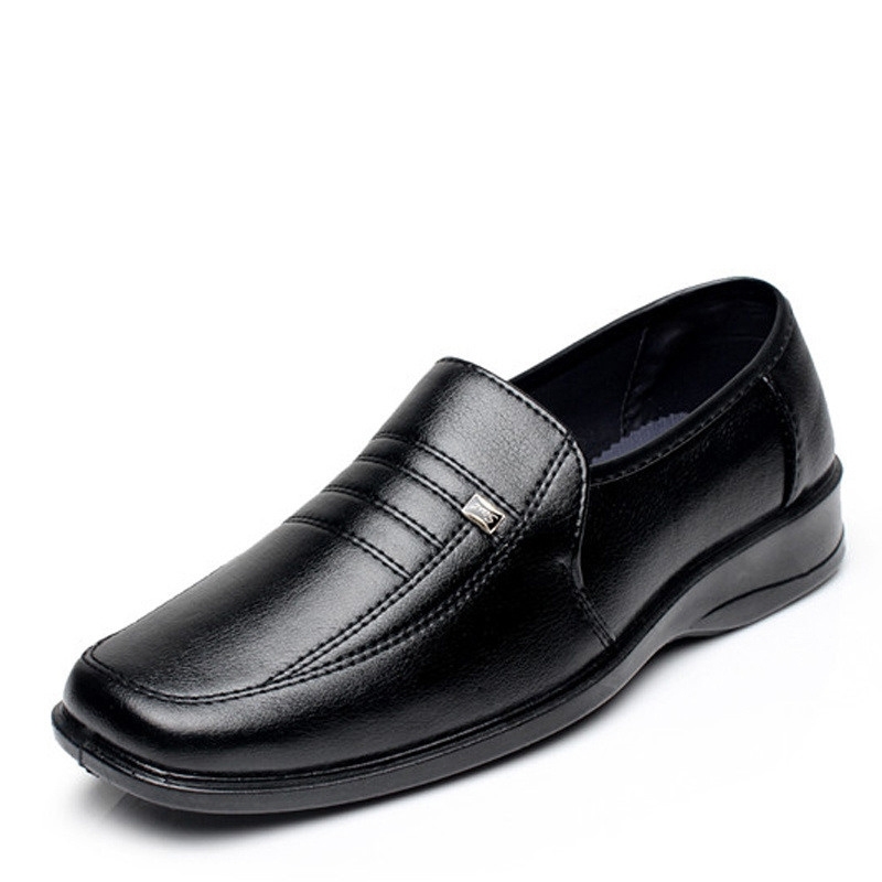 Scarpe da uomo in pelle nera per la primavera, scarpe da chef, scarpe casual da uomo in PU antiscivolo e impermeabili.