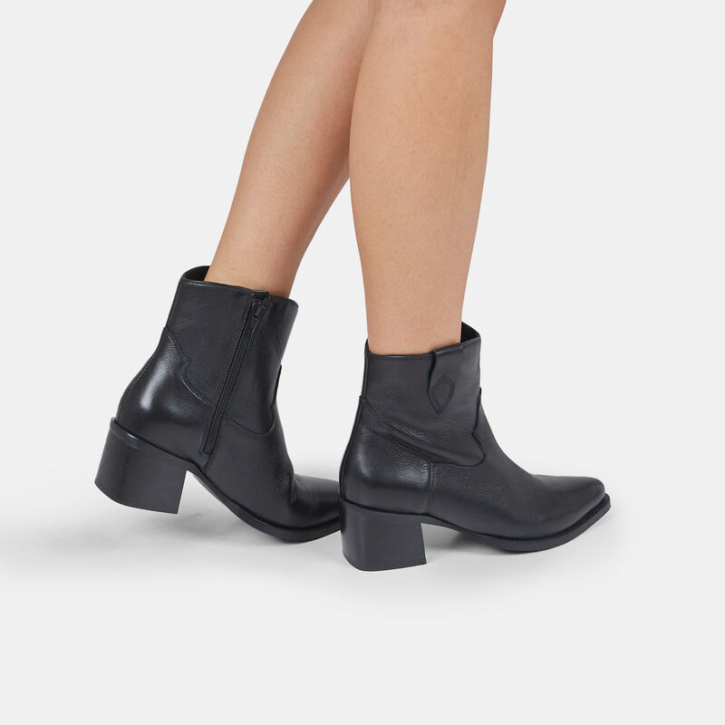 Damskie skórzane kowbojskie buty