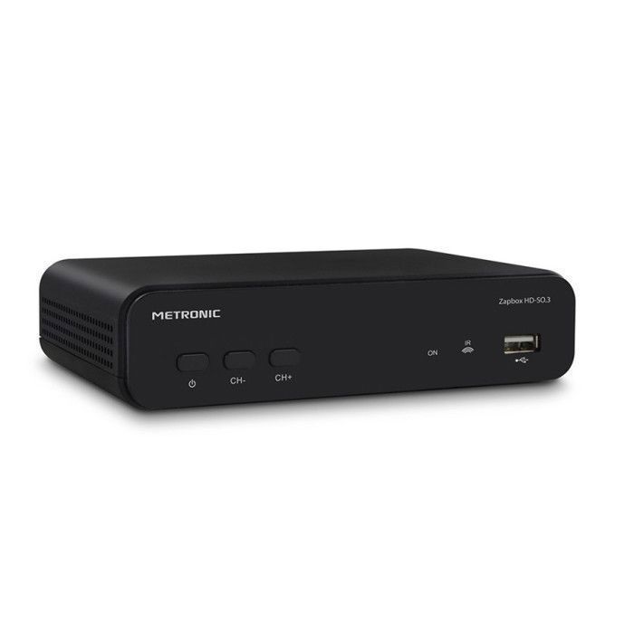 Metronic 441655 Décodeur TNT Full HD Zapbox HD-So.4 - Récépteur Enregistreur Chaines Gratuites - Port USB, HDMI, Ethernet