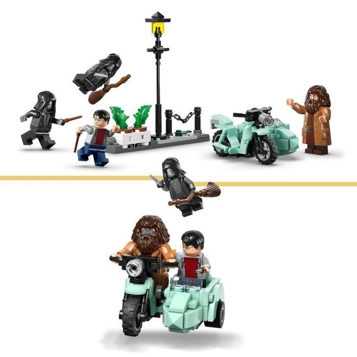 LEGO Harry Potter 76459 Hagrid et Harry s’Échappent de Privet Drive - Jouet Moto dès 8 ans