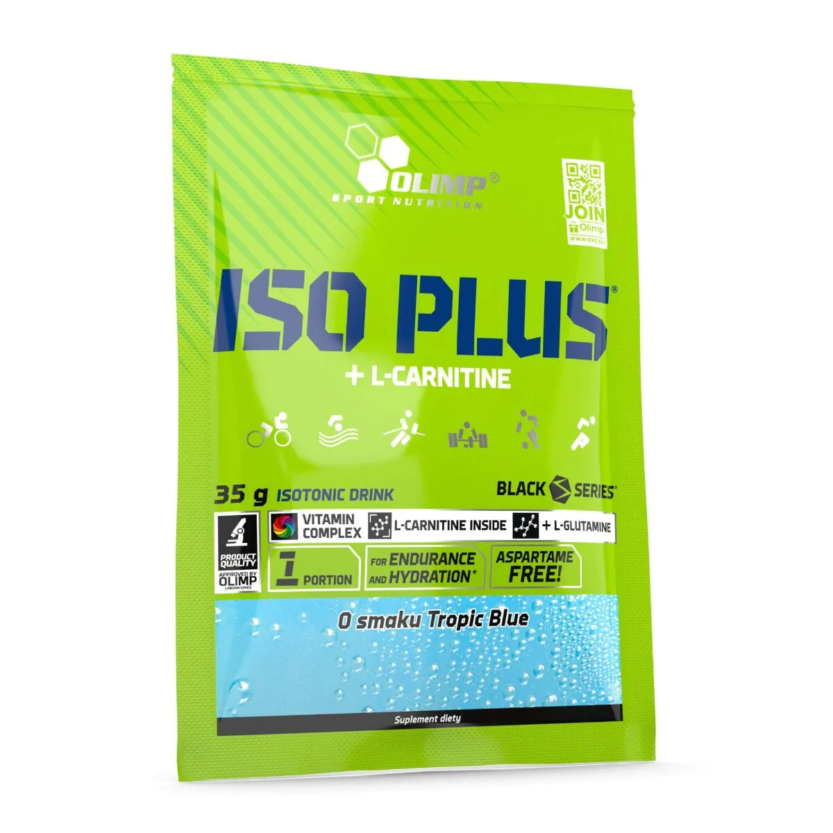 Olimp Iso Plus Smak Tropic Blue Proszek 35 g