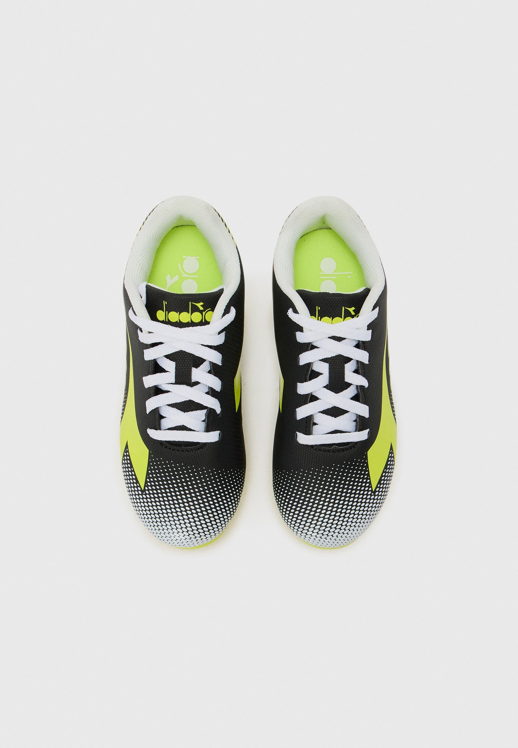Diadora PICHICHI 8 UNISEX - Voetbalschoenen voor stevige ondergrond - zwart/fluo geel