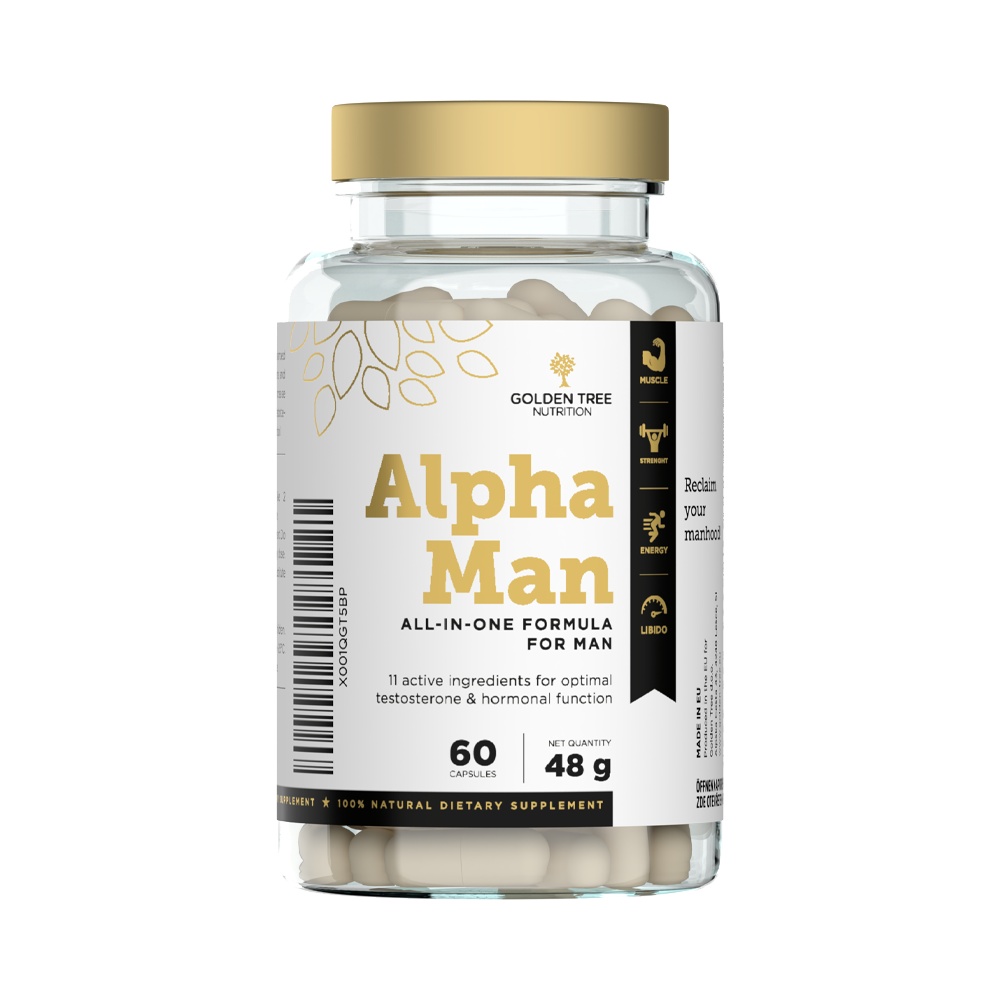 Golden Tree Alpha Man uztura bagātinātājs - 60 kapsulas