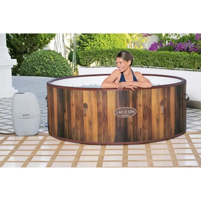 BESTWAY inflatable spa - Lay-Z-Spa Helsinki - 180 airjets - 180 x 66 cm - 5 to 7 seats - Round (cover, cartridge, diffuser)