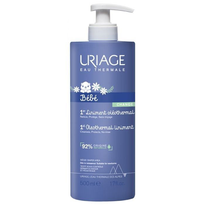 Bath Oil - Uriage - Baby 1st Oleo-Thermal Liniment - 500ml - Soap-free - High tolerance
