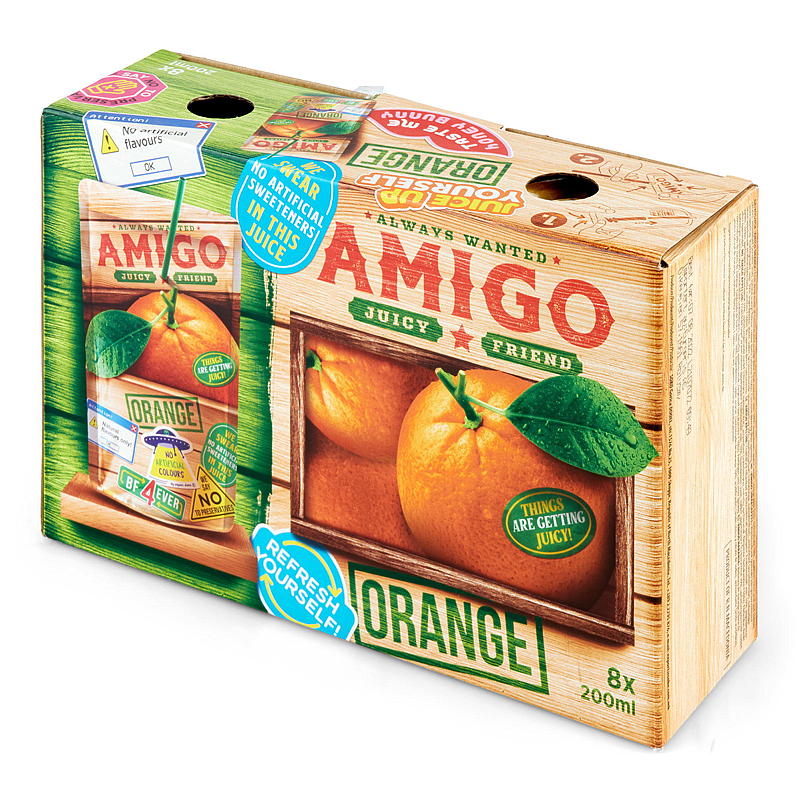 Amigo Fruchtgetränk 8x200 ml Amigo Orange