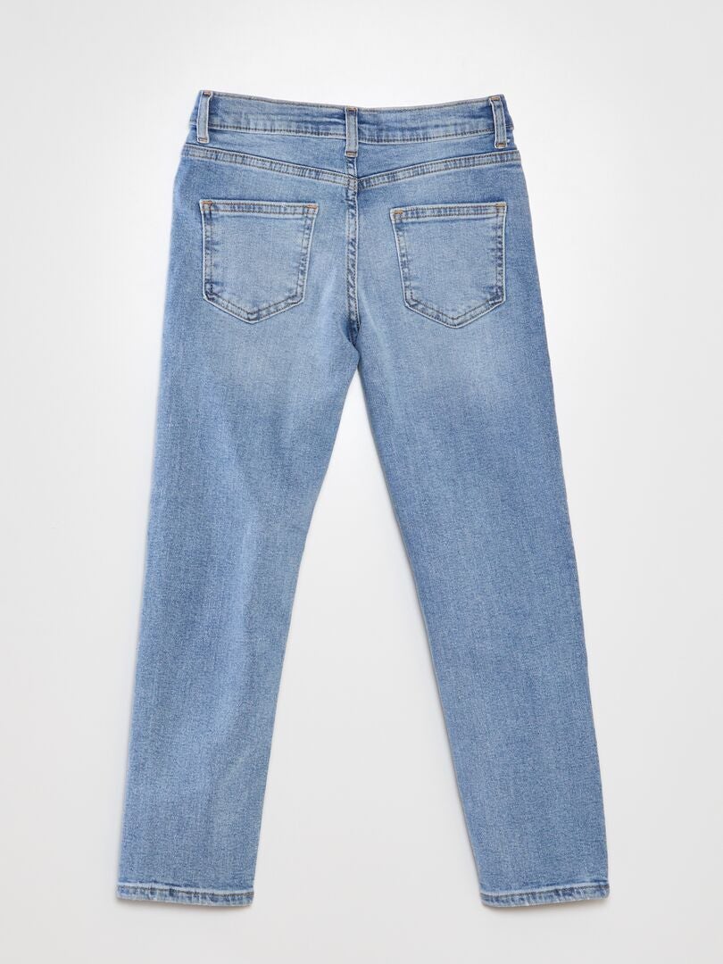 Slim fit jeans met 5 zakken - Maat L34 - Blauw