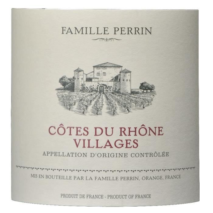 Perrin Family 2022 Côtes du Rhône Villages - Vino tinto del valle del Ródano