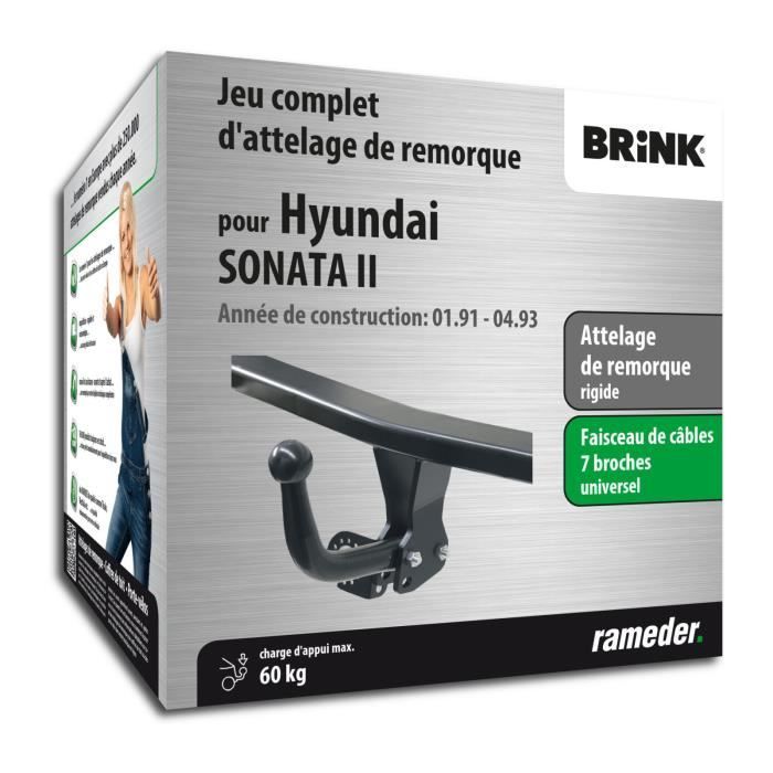 Hyundai SONATA II Brink rigid towbar including a 7-pin wiring harness - year of manufacture 01.91-04.93