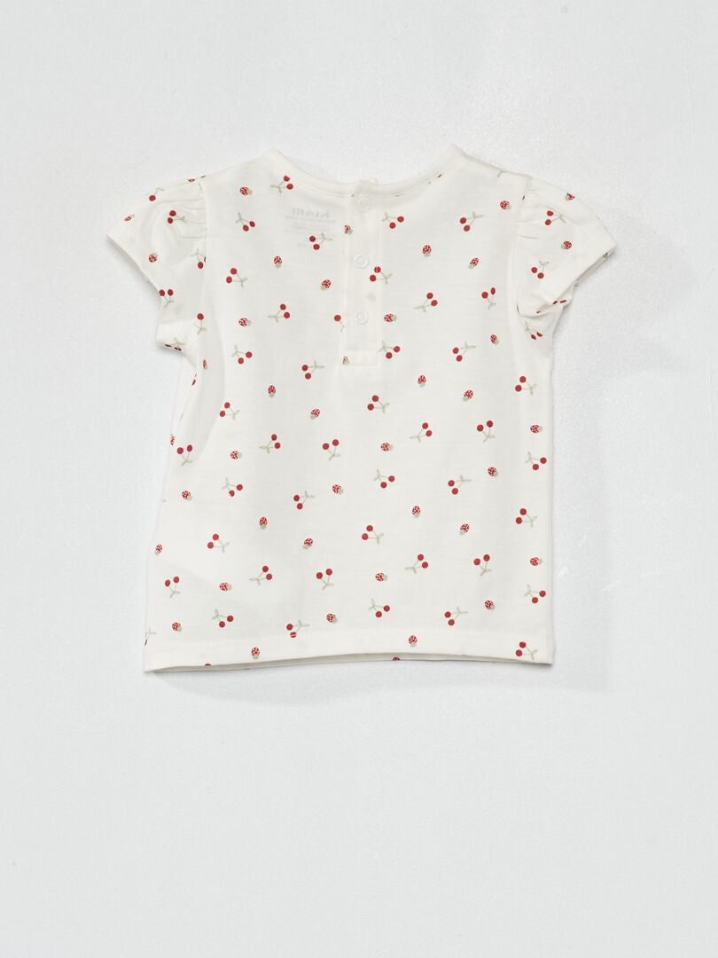 Camiseta de punto estampada - BLANCA