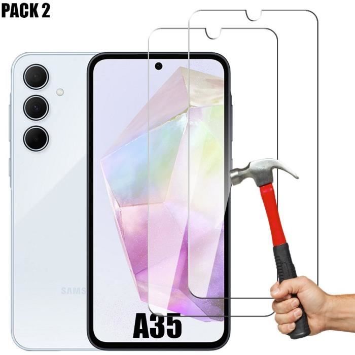 Pellicola protettiva in vetro temperato per Samsung Galaxy A35 5G - Installazione semplice, resistente ai graffi, confezione da 2
