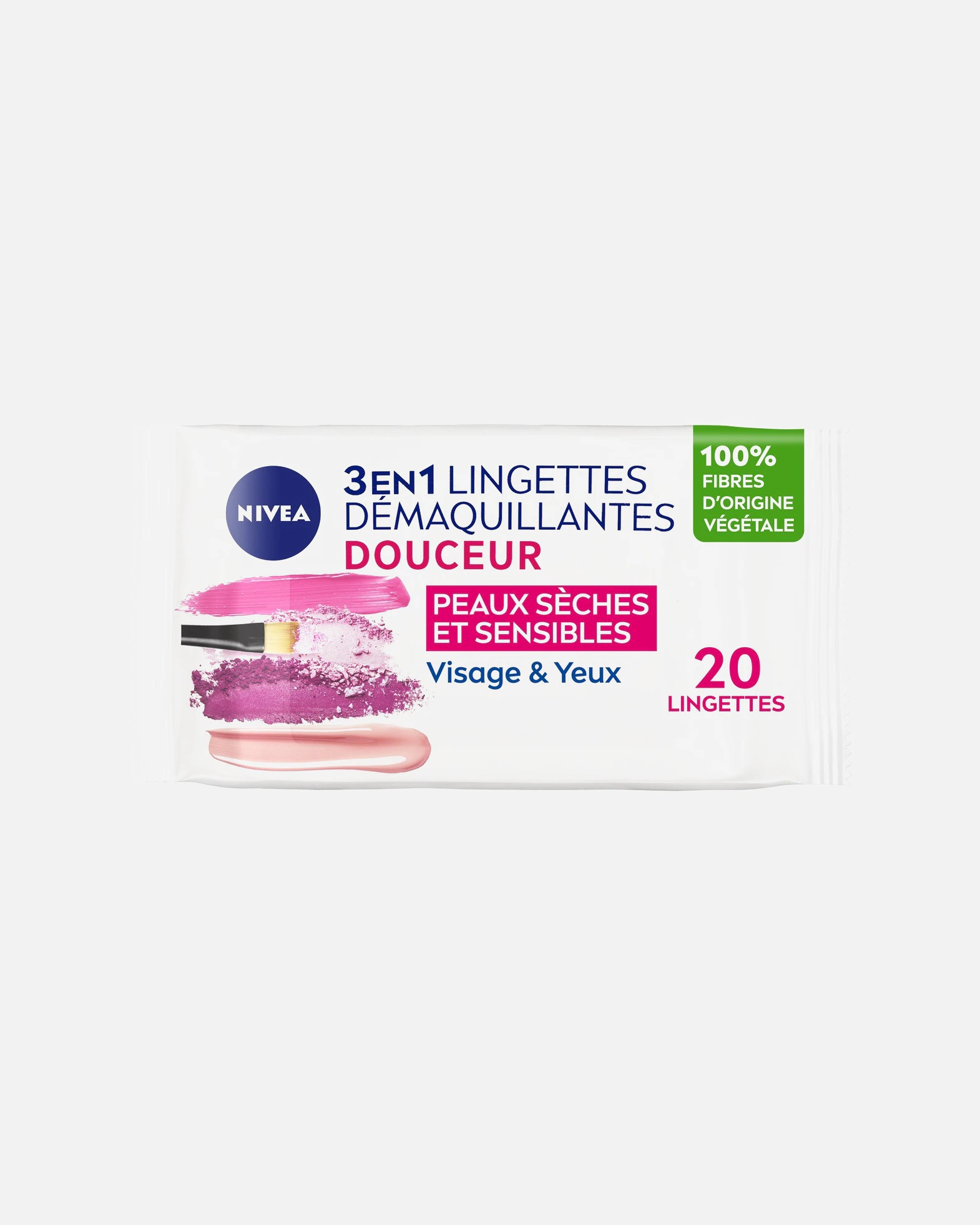 NIVEA Visage & Yeux Douceur 100% fibres végétales peaux sèches et sensibles
