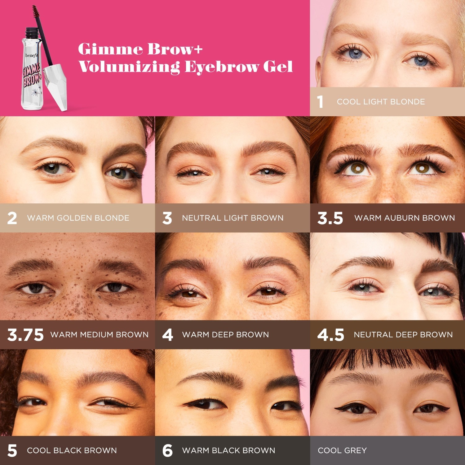 Gél na obočie Benefit Mini Gimme Brow+ - 1,5 g