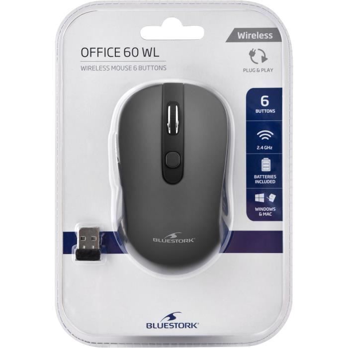 Wireless Mouse - BLUESTORK - OFFICE 60 - PC/MAC - Gray