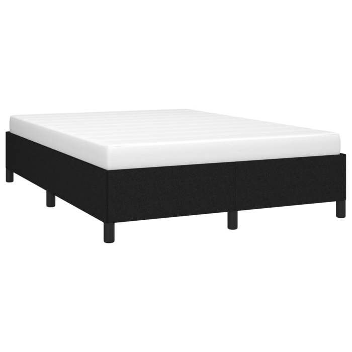 Mooi tweepersoonsbedframe - Extra comfortabel - Lattenbodem - Matras niet inbegrepen, zwart, 140x190cm, stof, 2771
