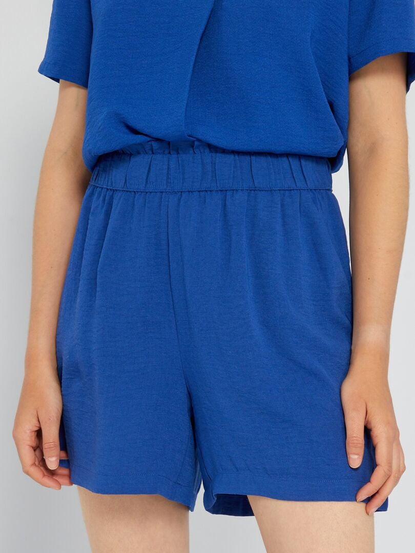 'JDY' effen shorts - blauw