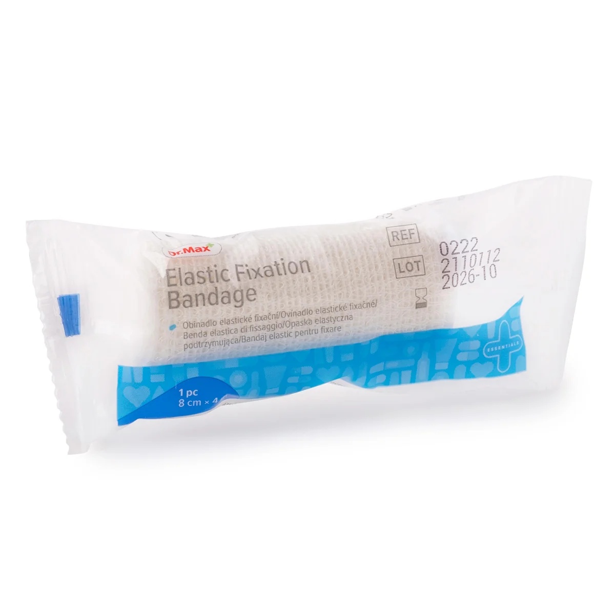 DR. MAX Dr.Max elastische Fixationsbinde 8 cm x 4 m elastische Binde zur Wundbehandlung
