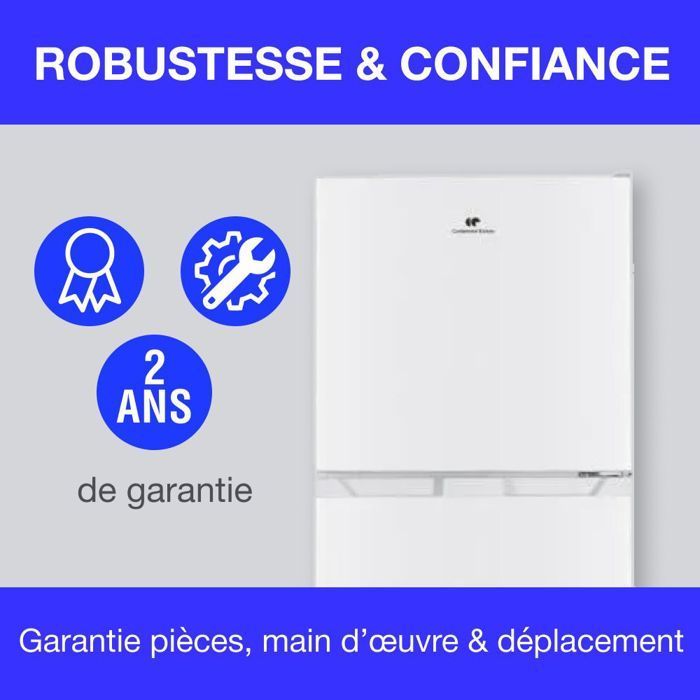 Réfrigérateur congélateur haut -247L - Total No Frost(Sans givre) - Blanc - L54,5 cm x H167 cm