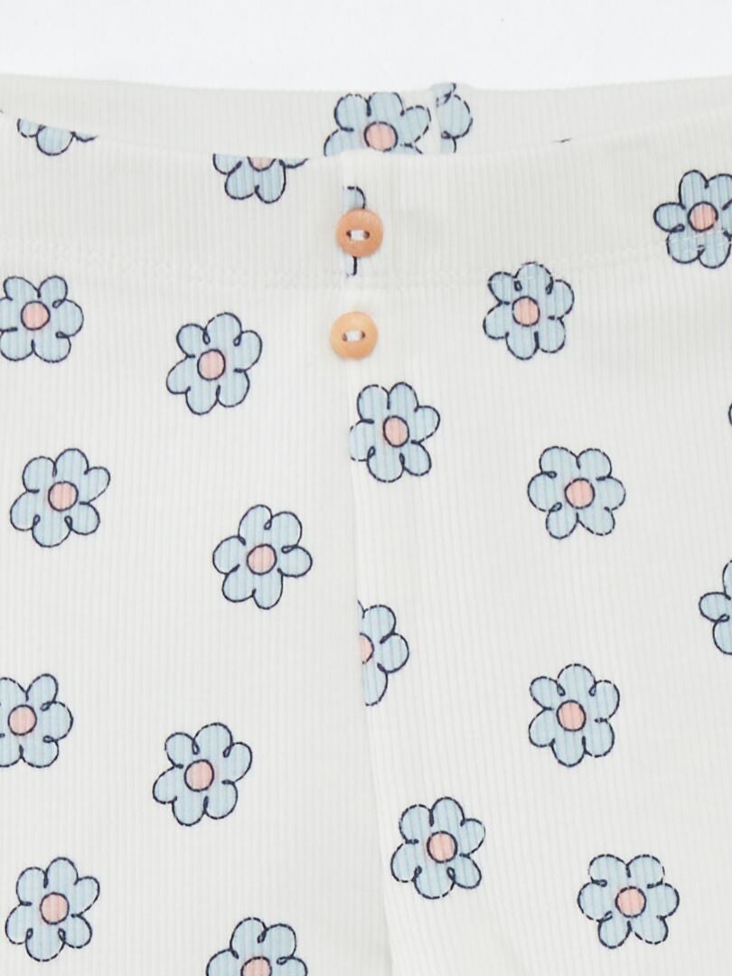 Lange legging met print - WIT