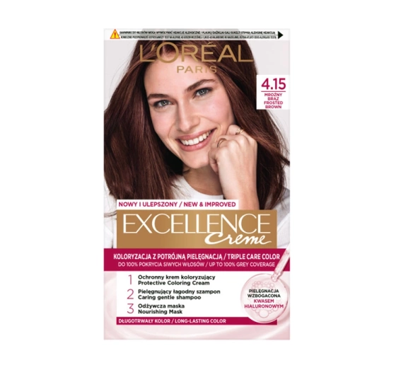 L'Oréal Paris Excellence Créme farba do włosów 4.15 Mroźny brąz