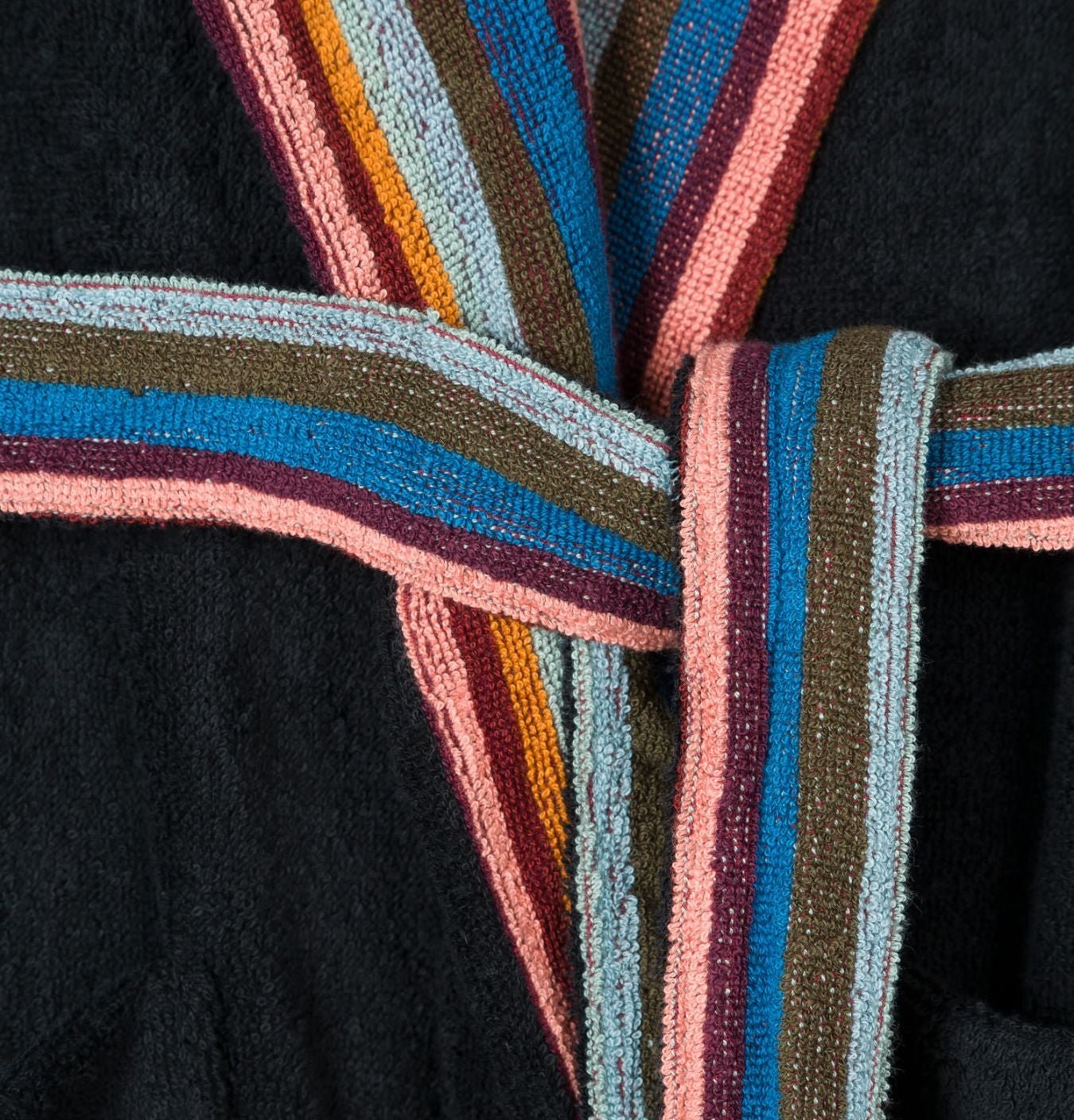 Paul Smith herenbadjas met artistieke afwerking - Badjas - zwart