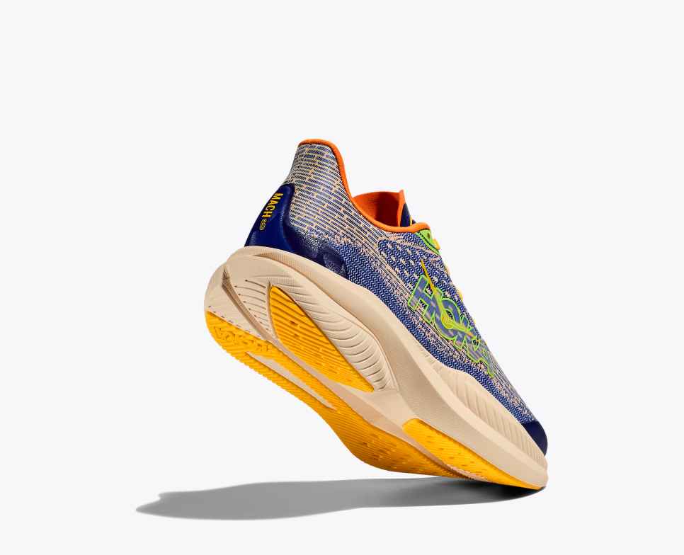 HOKA Mach 6 Bleu outremer / Orange électrique