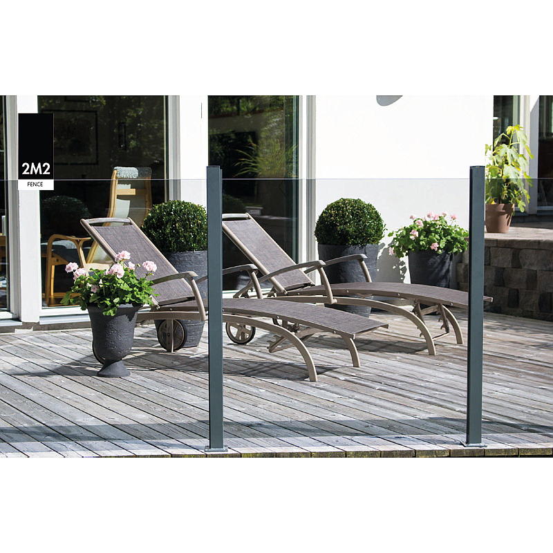 Glasskiva Bredd 97,6 cm rökfärgad