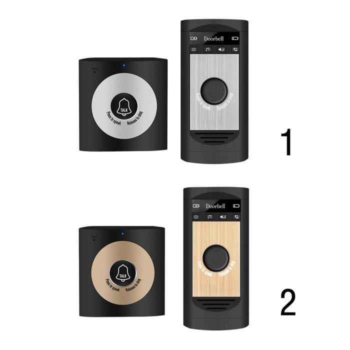 Interphone Sans Fil Sonnette De Conversation Bidirectionnelle Interphone Noir UNE
