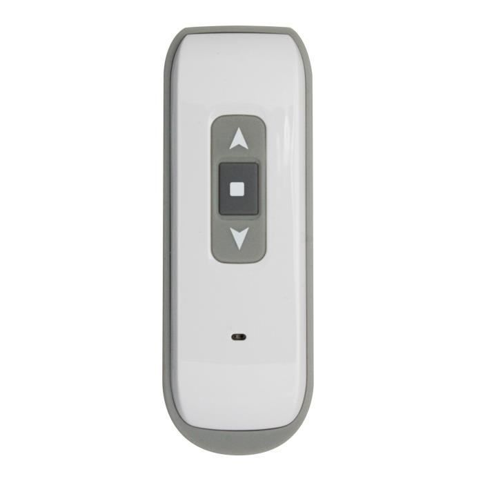 Volet roulant H140 x L100 cm en aluminium recoupable en largeur et hauteur - Manœuvre électrique radio - Coloris Blanc -