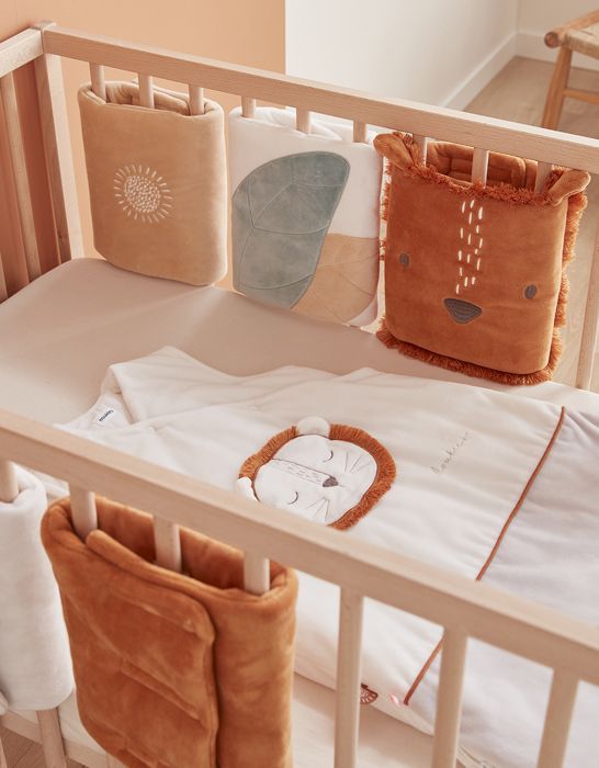 Protèges barreaux - NOUKIE'S - Collection Babou & Kendi - Veloudoux - Beige