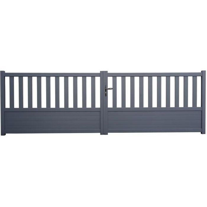 PORTAIL aluminium GENEVE GRIS 4m