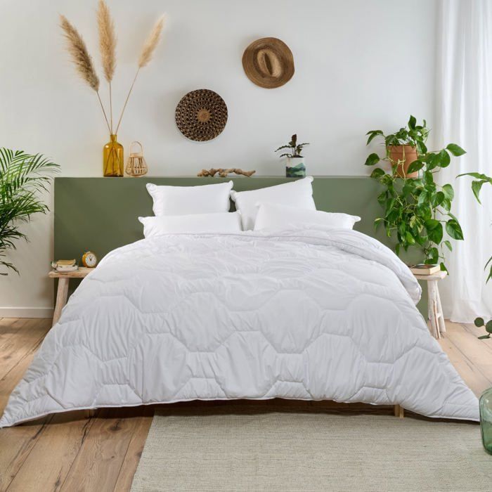 Extra Warm Hotel Duvet 220x240cm Fluffy - 500g/m2 - 100% Percale Cotton Cover - BLUE CALIN