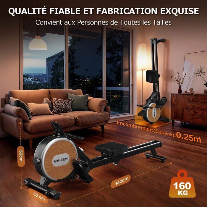 Vogatore da interno - DMASUN 106M - Elettromagnetico - 32 livelli di resistenza - Touchscreen intelligente, max 160 kg