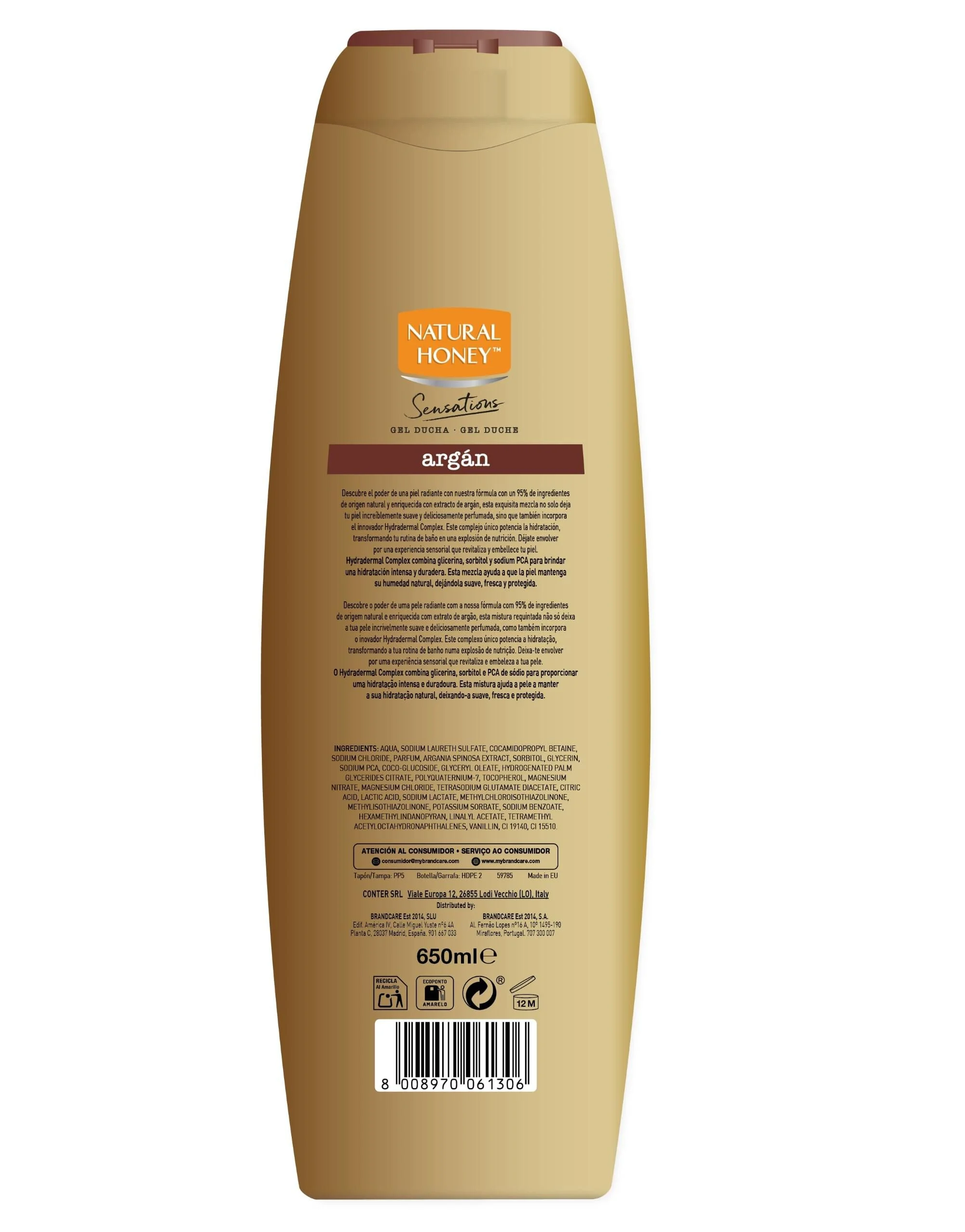 Gel za prhanje Sensations Argan Geli za kopel in mila