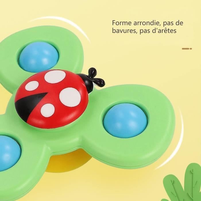 Juguetes de baño - Insectos - Mariposa, Abejas, Mariquitas - 3 piezas - Ventosas - Blanco