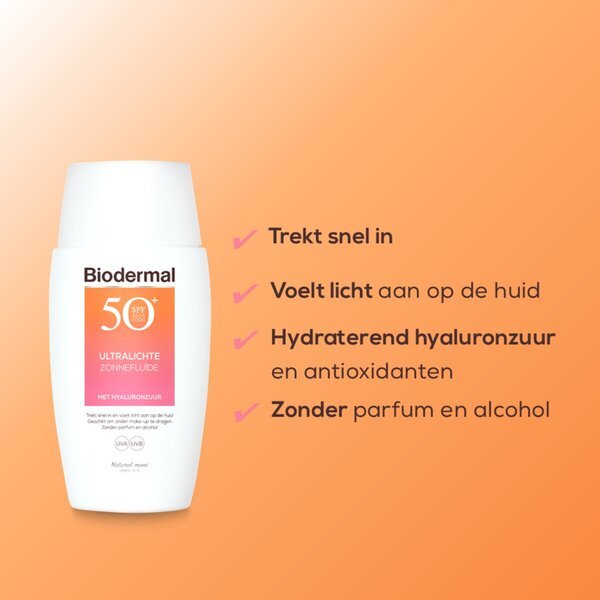 Biodermal ultralagani fluid za sunčanje SPF50+ s hijaluronskom kiselinom 40ml
