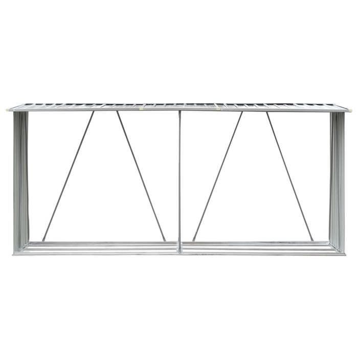 Lemon Abri de stockage de bois - VIDAXL - abri à bûches - Acier galvanisé 330x84x152 cm Gris CCL86736182
