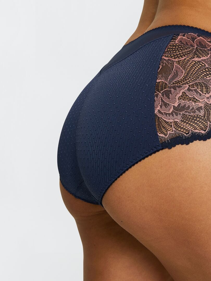 Cuecas de renda 'Sans Complexe' - AZUL